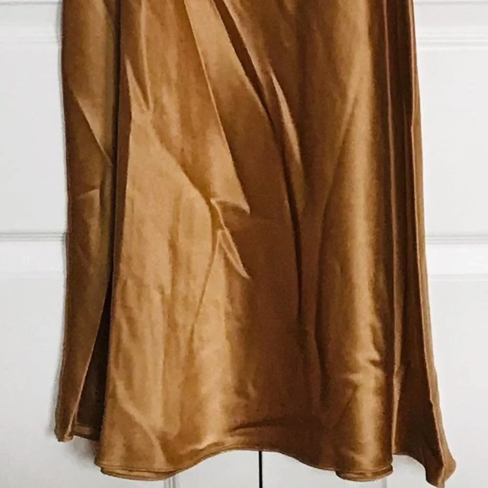 ⚡️SOLD ON EBAY⚡️Theory Telson Bronze Flat Sateen Dress (NWT) - Picture 7 of 13